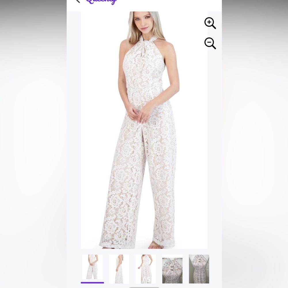 Elegant White Lace Jumpsuit